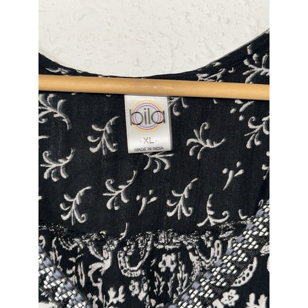 Bila Top Boho Floral Embroidered Collar Casual Sleeveless Blouse Top Women’s XL - Picture 3 of 4